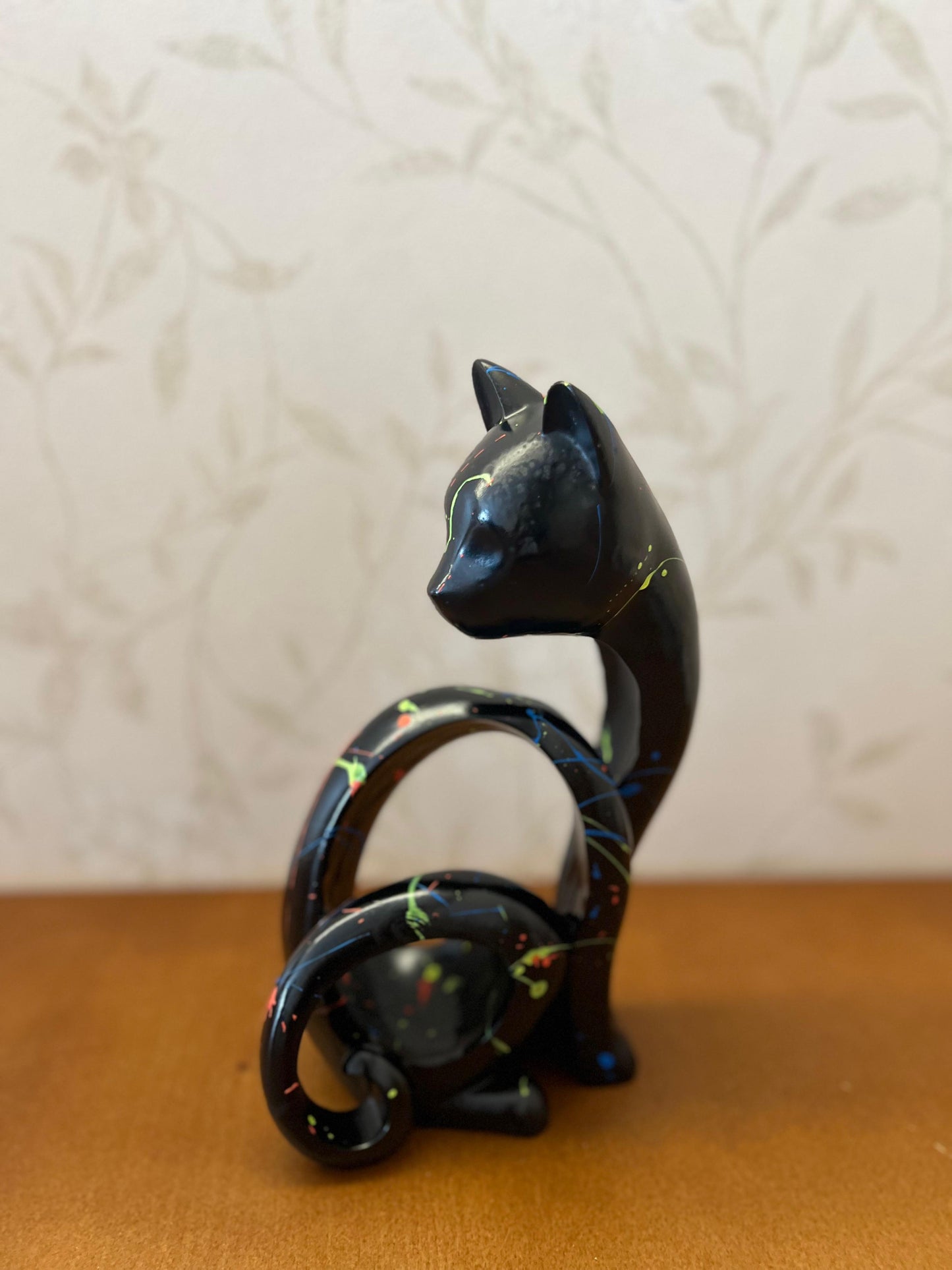Abstract Cat Sculpture, Minimalist Cat Figurine, Geometric Cat Ornament, Cat Lover Gift, Home Accent, Geometric Cat Statue, Cat Sculpture, Cat Figurine