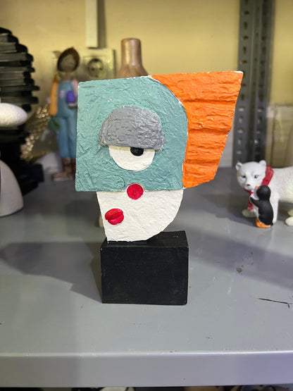 Picasso Face Statue, Picasso Style Face Statue, Abstract Face Statue, Picasso Statue, Artistic Head Sculpture, Picasso Style Statue