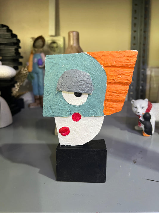 Picasso Face Statue, Picasso Style Face Statue, Abstract Face Statue, Picasso Statue, Artistic Head Sculpture, Picasso Style Statue