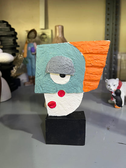 Picasso Face Statue, Picasso Style Face Statue, Abstract Face Statue, Picasso Statue, Artistic Head Sculpture, Picasso Style Statue