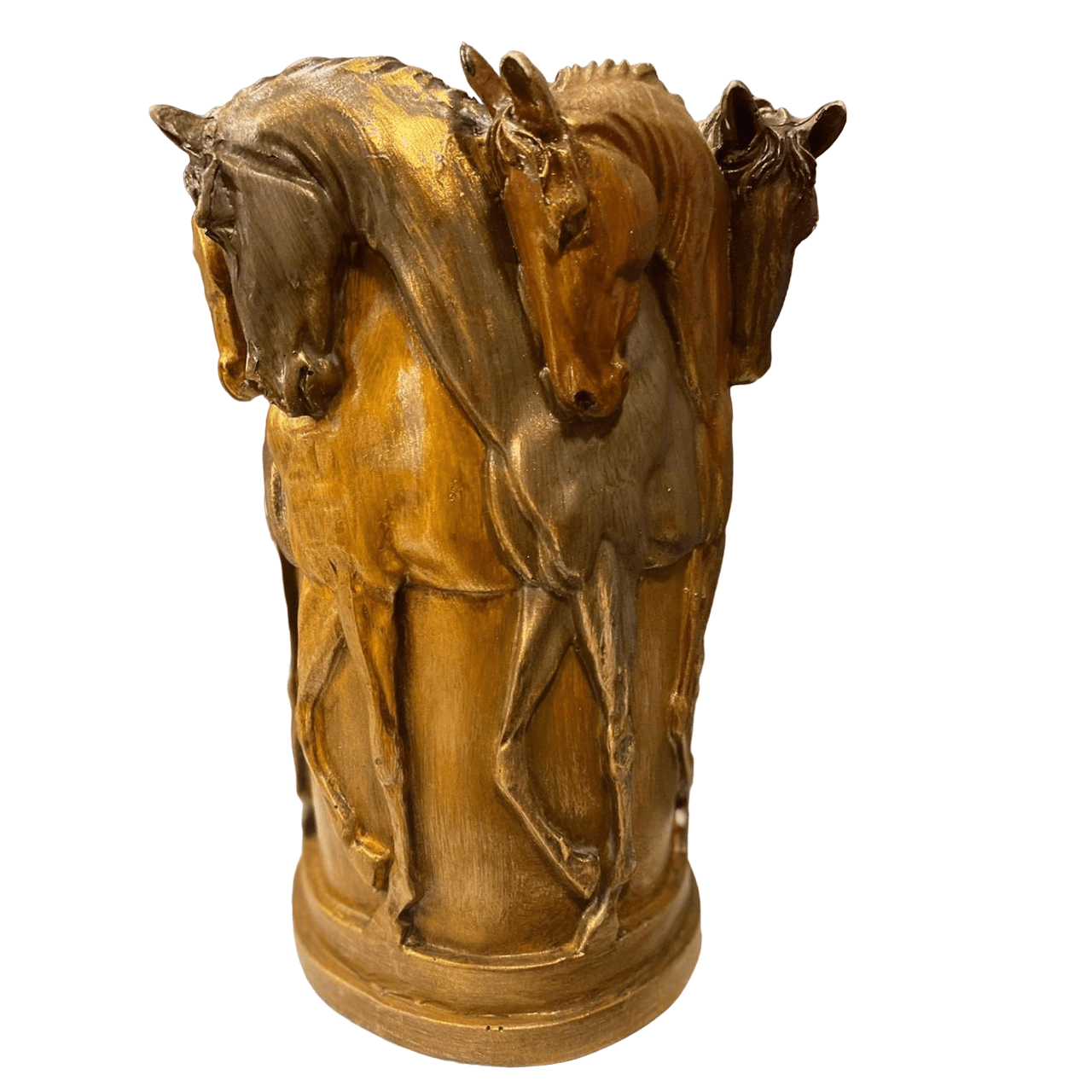 Horse Themed Vase, Gift For Horse Lovers, Decorative Vase With Horses, Horse Motif Decor, Horse Flowerpot, Horse Statue Vase, Horse Vase