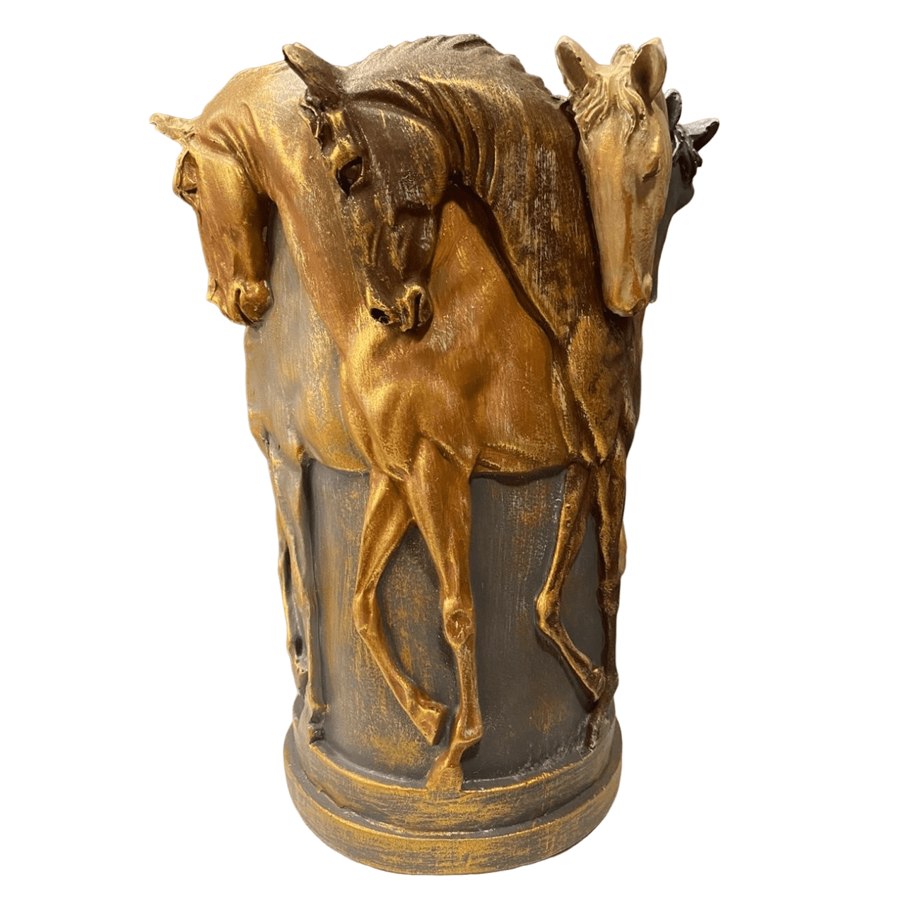 Horse Themed Vase, Gift For Horse Lovers, Decorative Vase With Horses, Horse Motif Decor, Horse Flowerpot, Horse Statue Vase, Horse Vase