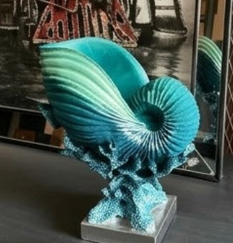 Seashell Vase, Coastal Decor, Ocean Theme Home Decor, Shell Decor, Coastal Vase, Seashell Sculpture, Ocean Vase, Coastal Theme Decor, Ocean Theme Decor, Seashell Theme Decor