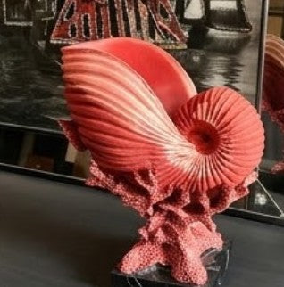 Seashell Vase, Coastal Decor, Ocean Theme Home Decor, Shell Decor, Coastal Vase, Seashell Sculpture, Ocean Vase, Coastal Theme Decor, Ocean Theme Decor, Seashell Theme Decor