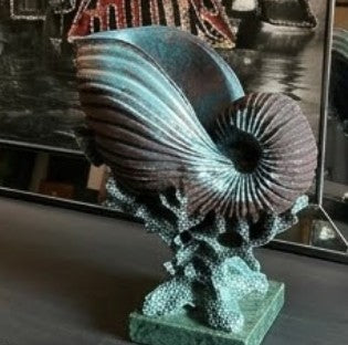 Seashell Vase, Coastal Decor, Ocean Theme Home Decor, Shell Decor, Coastal Vase, Seashell Sculpture, Ocean Vase, Coastal Theme Decor, Ocean Theme Decor, Seashell Theme Decor