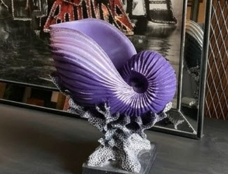 Seashell Vase, Coastal Decor, Ocean Theme Home Decor, Shell Decor, Coastal Vase, Seashell Sculpture, Ocean Vase, Coastal Theme Decor, Ocean Theme Decor, Seashell Theme Decor
