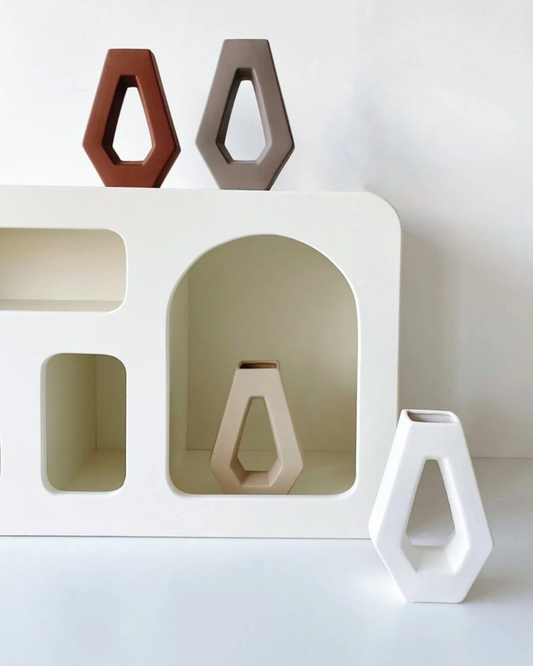 Modern Ceramic Vase, Geometric Ceramic Vase, Unique Ceramic Vase, Minimalist Modern Ceramic Vase, Minimalist Ceramic Vase, Flower Vase