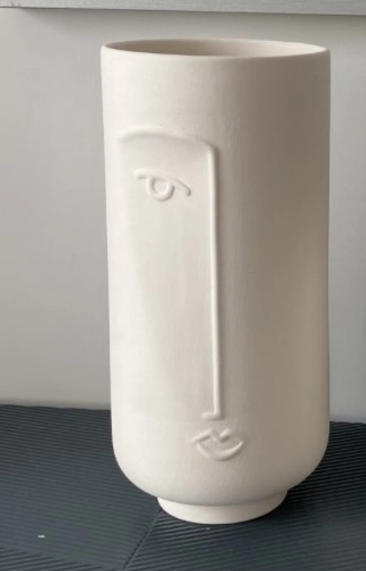 Abstract Face Vase for dried flowers, Ceramic Face Vase, Boho Home Decor, Dried Flower Vase, Scandinavian Style Vase, Minimalist Vase