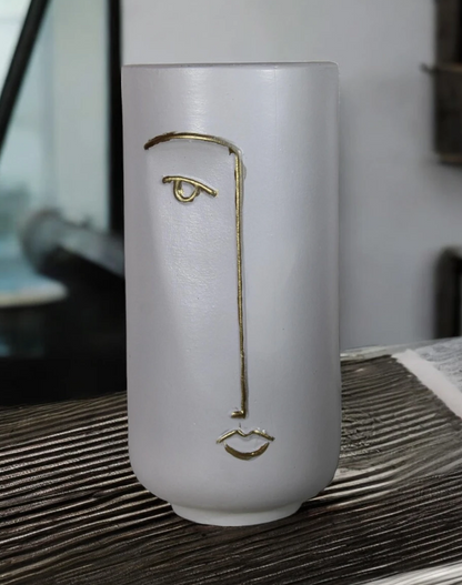 Abstract Face Vase for dried flowers, Ceramic Face Vase, Boho Home Decor, Dried Flower Vase, Scandinavian Style Vase, Minimalist Vase