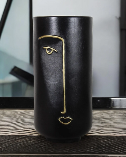 Abstract Face Vase for dried flowers, Ceramic Face Vase, Boho Home Decor, Dried Flower Vase, Scandinavian Style Vase, Minimalist Vase