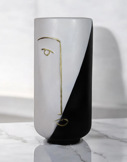 Abstract Face Vase for dried flowers, Ceramic Face Vase, Boho Home Decor, Dried Flower Vase, Scandinavian Style Vase, Minimalist Vase