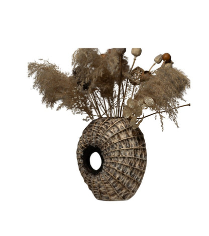 Handmade Seashell Vase, Coastal Home Decor, Ocean Inspired Vase, Nautical Statue