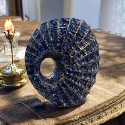 Handmade Seashell Vase, Coastal Home Decor, Ocean Inspired Vase, Nautical Statue