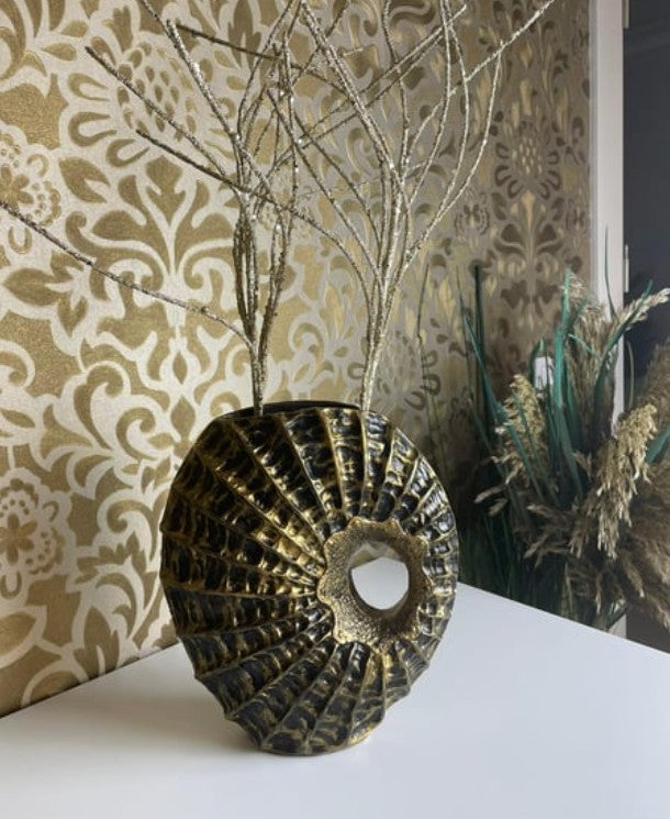 Handmade Seashell Vase, Coastal Home Decor, Ocean Inspired Vase, Nautical Statue