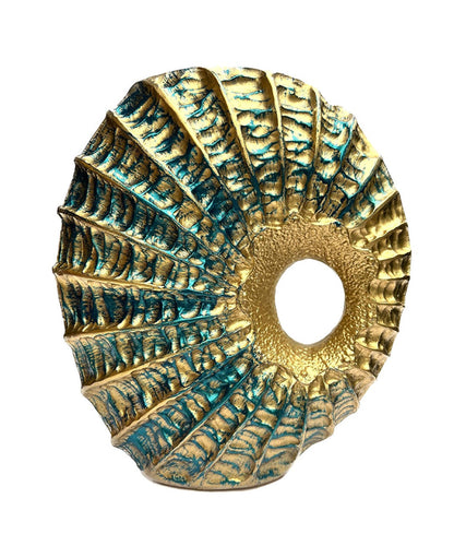 Handmade Seashell Vase, Coastal Home Decor, Ocean Inspired Vase, Nautical Statue