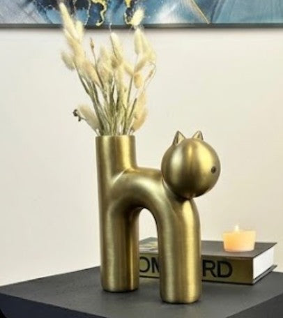 Süße Vase in Katzenform, Katzenvase für Blumen, Keramikvase, nordisches Kunstdekor, Geschenk für Zuhause, Geschenk für Katzenliebhaber, Keramik-Katzenvase, Katzenvase, Katzenförmige Vase, Blumenvase