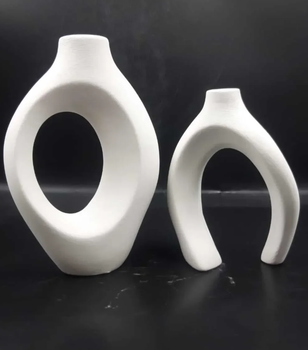 Modern Ceramic Decorative Vase, Unique Ceramic Vase, Modern Art Ceramic Vase, Minimalist Ceramic Vase, Modern Abstract Ceramic Vase