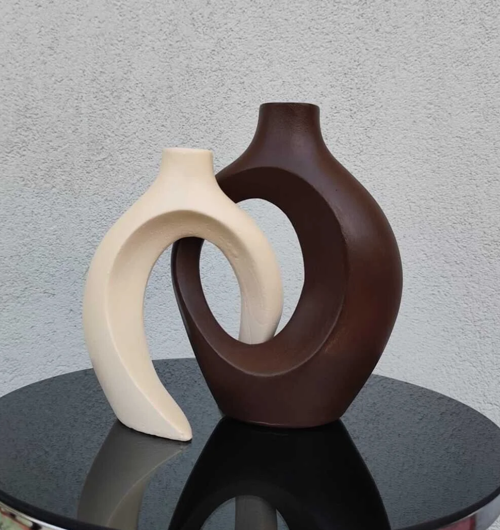 Modern Ceramic Decorative Vase, Unique Ceramic Vase, Modern Art Ceramic Vase, Minimalist Ceramic Vase, Modern Abstract Ceramic Vase