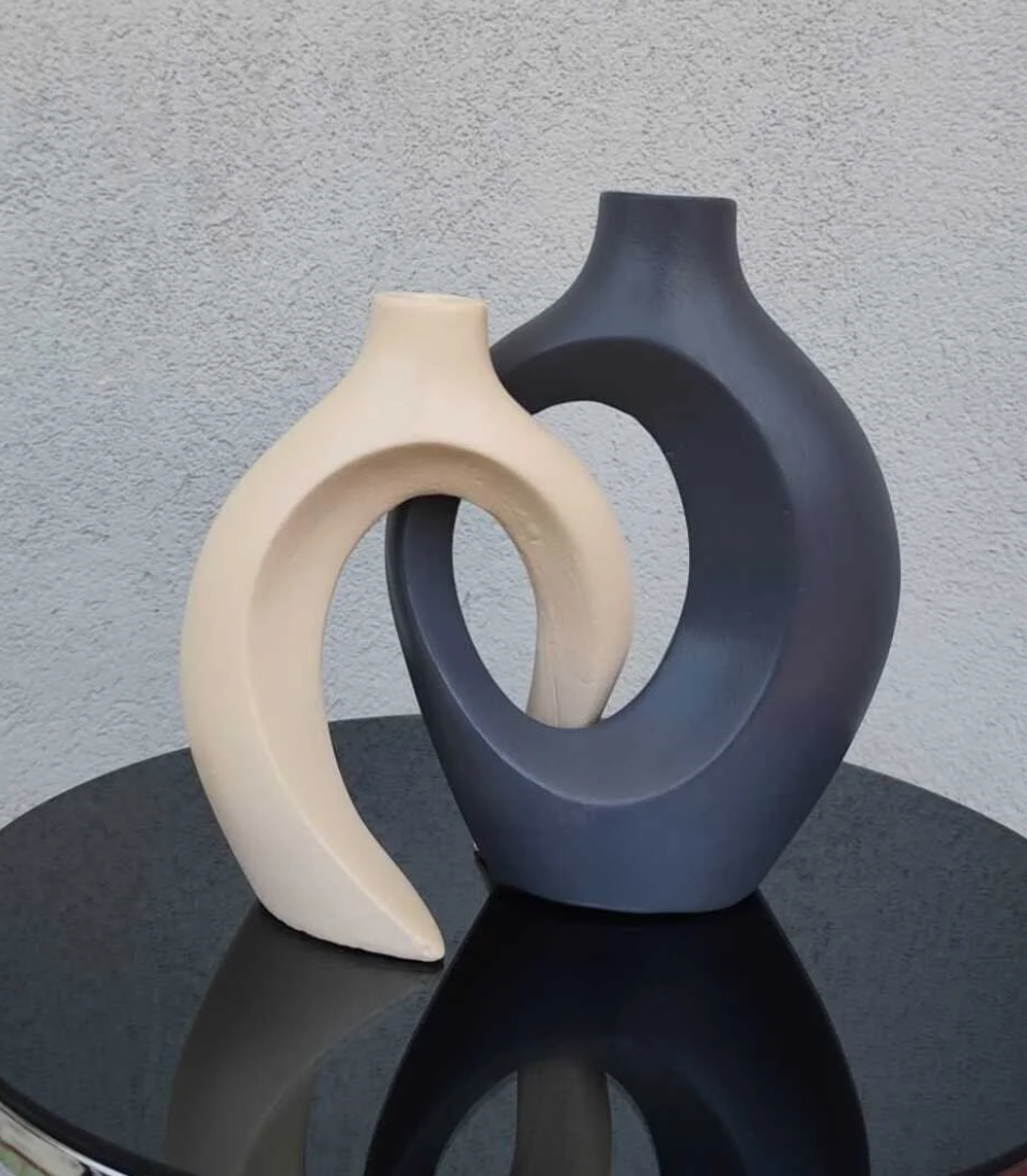 Modern Ceramic Decorative Vase, Unique Ceramic Vase, Modern Art Ceramic Vase, Minimalist Ceramic Vase, Modern Abstract Ceramic Vase