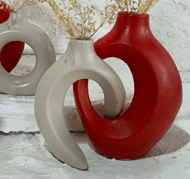 Modern Ceramic Decorative Vase, Unique Ceramic Vase, Modern Art Ceramic Vase, Minimalist Ceramic Vase, Modern Abstract Ceramic Vase