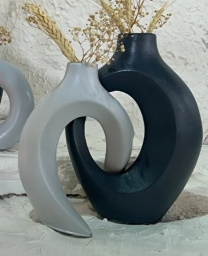 Modern Ceramic Decorative Vase, Unique Ceramic Vase, Modern Art Ceramic Vase, Minimalist Ceramic Vase, Modern Abstract Ceramic Vase