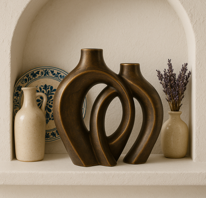 Modern Ceramic Decorative Vase, Unique Ceramic Vase, Modern Art Ceramic Vase, Minimalist Ceramic Vase, Modern Abstract Ceramic Vase