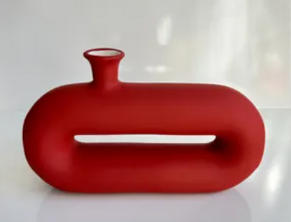 Abstract Ceramic Vase, Modern Ceramic Vase, Minimalist Ceramic Vase, Artistic Ceramic Vase, Unique Ceramic Decor, Modern Ceramic Decor