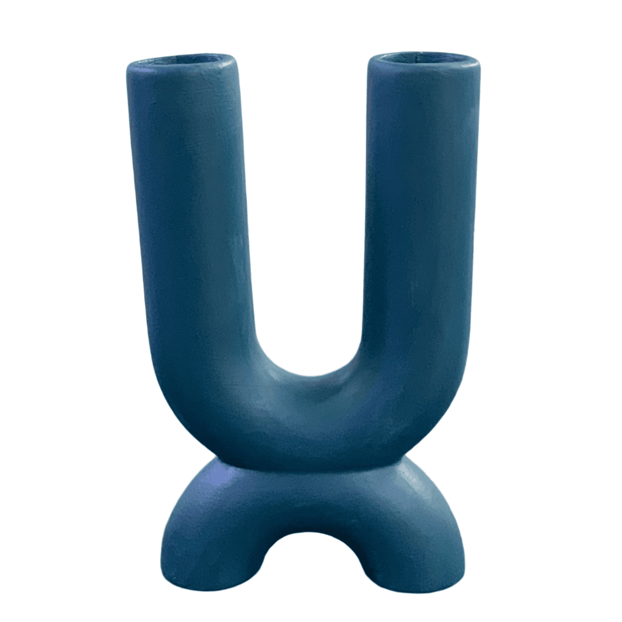 Modern U Shaped Ceramic Vase, Abstract U Shape Ceramic Vase, Unique U Shape Ceramic Sculpture Vase, Nordic U Shaped Ceramic Vase