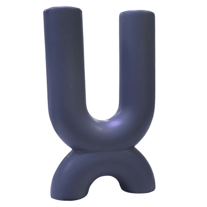 Modern U Shaped Ceramic Vase, Abstract U Shape Ceramic Vase, Unique U Shape Ceramic Sculpture Vase, Nordic U Shaped Ceramic Vase