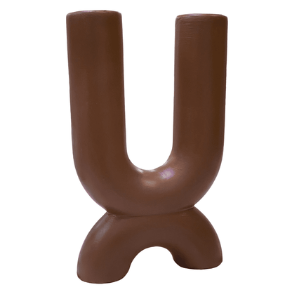 Modern U Shaped Ceramic Vase, Abstract U Shape Ceramic Vase, Unique U Shape Ceramic Sculpture Vase, Nordic U Shaped Ceramic Vase