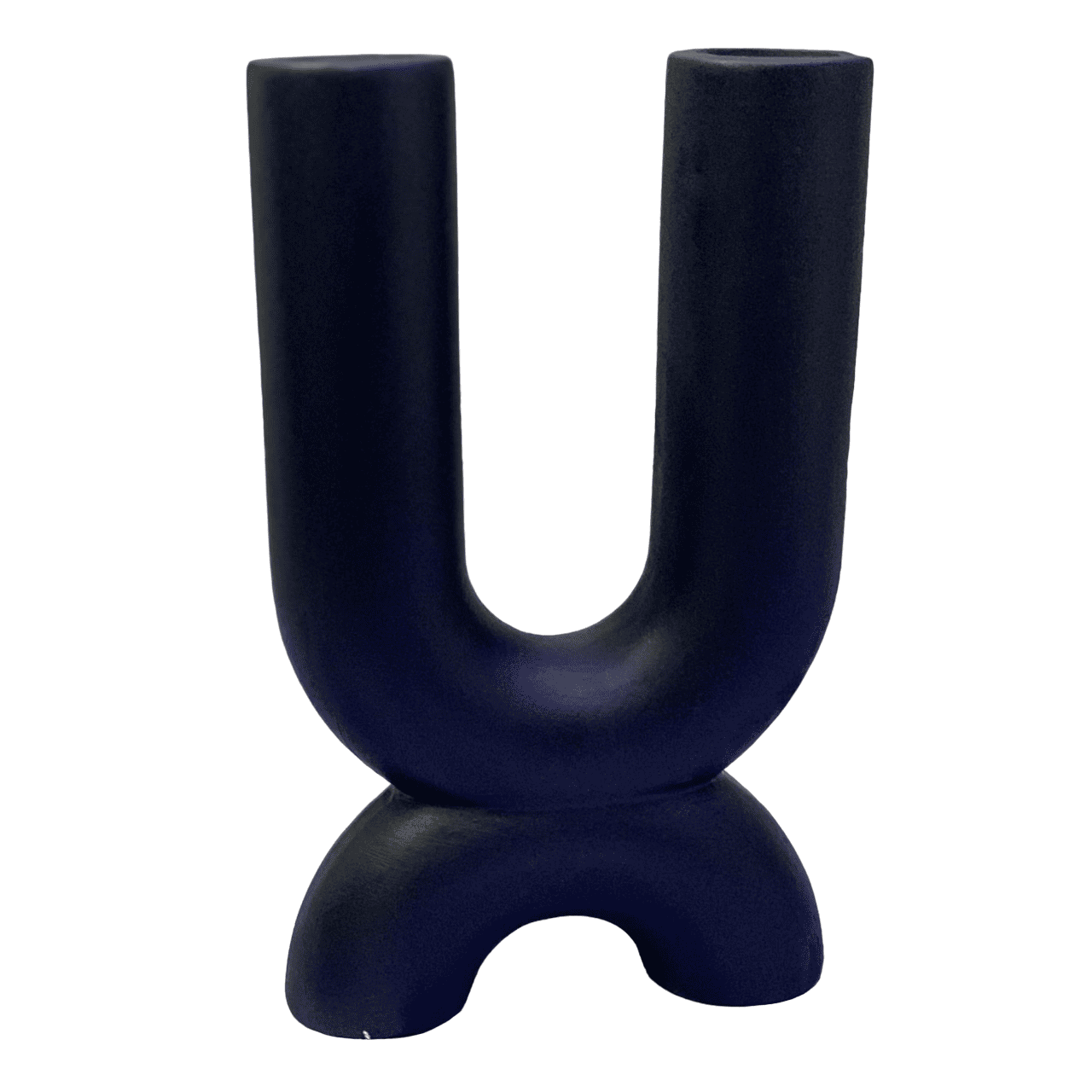 Modern U Shaped Ceramic Vase, Abstract U Shape Ceramic Vase, Unique U Shape Ceramic Sculpture Vase, Nordic U Shaped Ceramic Vase