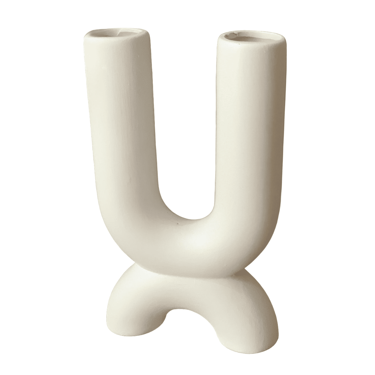 Modern U Shaped Ceramic Vase, Abstract U Shape Ceramic Vase, Unique U Shape Ceramic Sculpture Vase, Nordic U Shaped Ceramic Vase