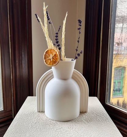 Handmade Rainbow Ceramic Vase, Handmade Modern Rainbow Vase, Nordic Ceramic Vase, Handmade Rainbow Shape Vase, Rainbow Arch Vase