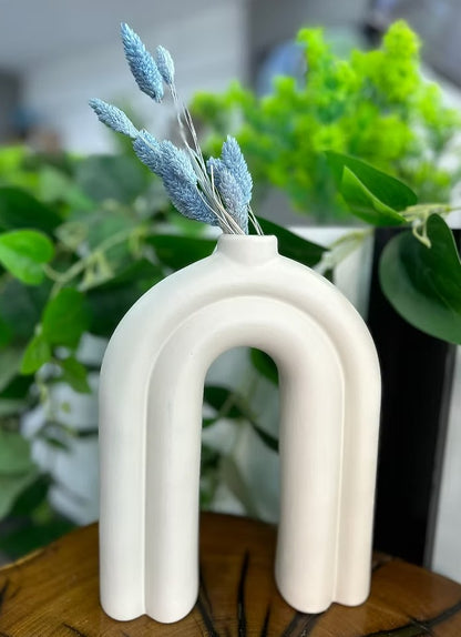 Handmade Nordic N Vase, Handmade Arch Ceramic Vase, Handmade Nordic Ceramic Vase, Arch Shape Vase, Ceramic Arch Vase, Nordic Vase Decor