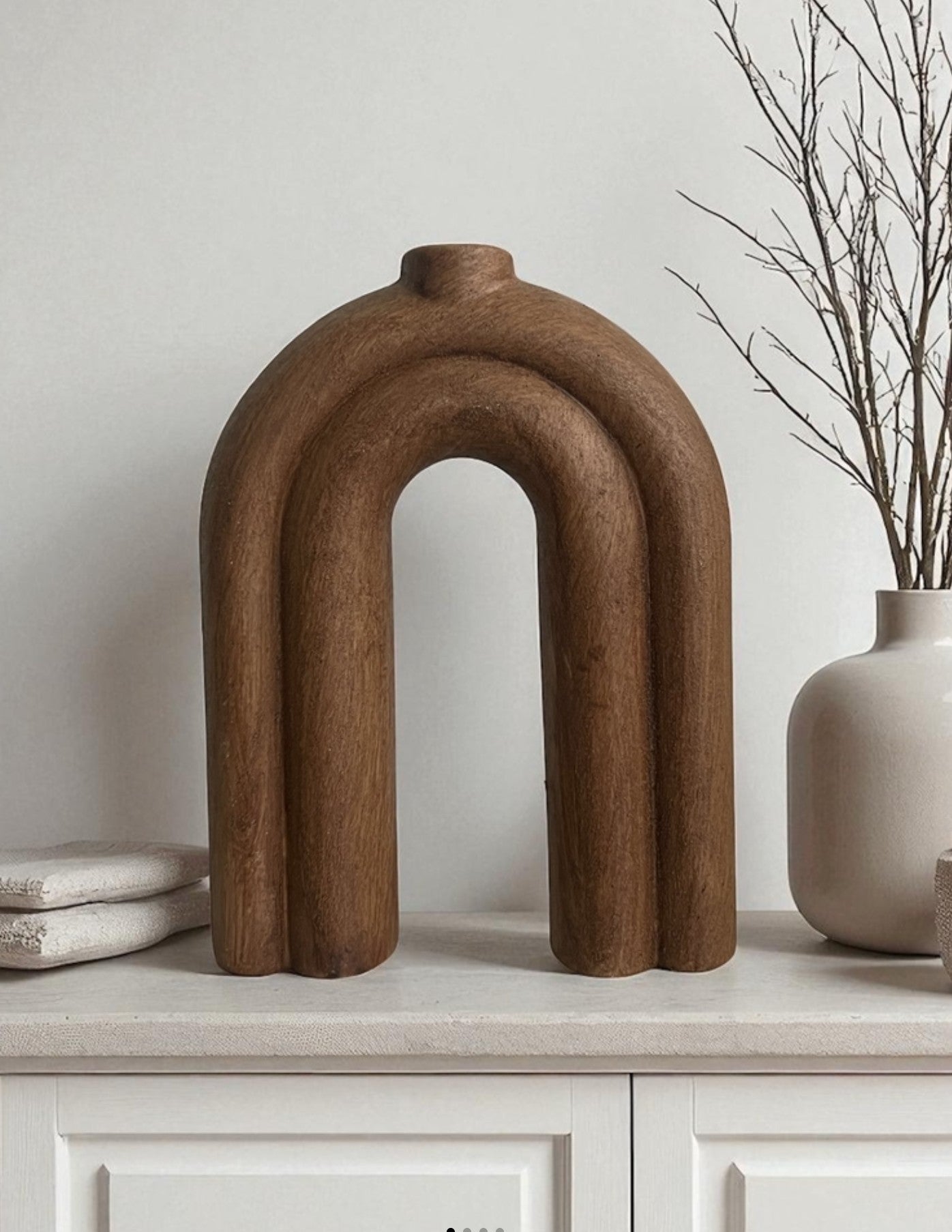 Handmade Nordic N Vase, Handmade Arch Ceramic Vase, Handmade Nordic Ceramic Vase, Arch Shape Vase, Ceramic Arch Vase, Nordic Vase Decor