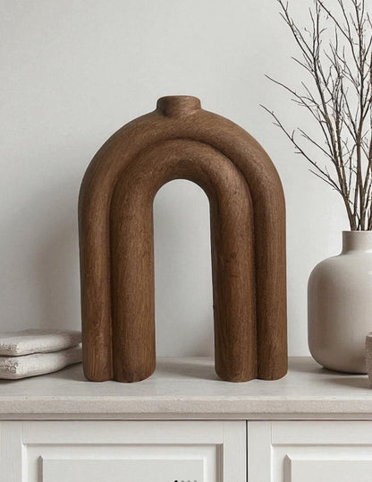 Handmade Nordic N Vase, Handmade Arch Ceramic Vase, Handmade Nordic Ceramic Vase, Arch Shape Vase, Ceramic Arch Vase, Nordic Vase Decor