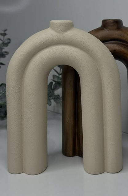 Handmade Nordic N Vase, Handmade Arch Ceramic Vase, Handmade Nordic Ceramic Vase, Arch Shape Vase, Ceramic Arch Vase, Nordic Vase Decor