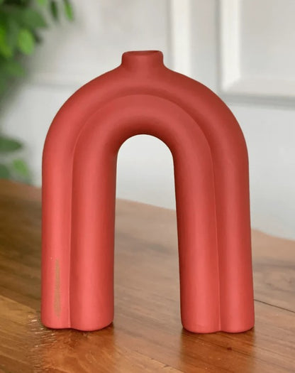 Handmade Nordic N Vase, Handmade Arch Ceramic Vase, Handmade Nordic Ceramic Vase, Arch Shape Vase, Ceramic Arch Vase, Nordic Vase Decor