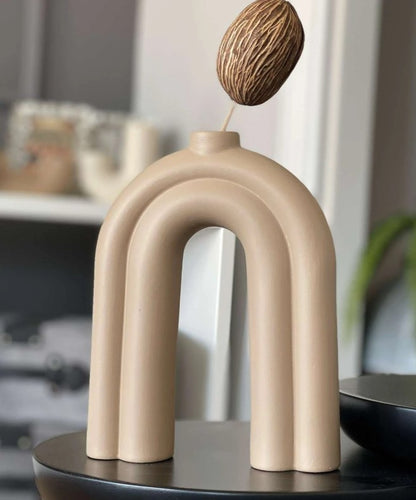 Handmade Nordic N Vase, Handmade Arch Ceramic Vase, Handmade Nordic Ceramic Vase, Arch Shape Vase, Ceramic Arch Vase, Nordic Vase Decor