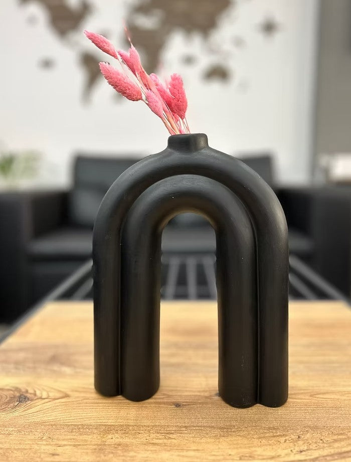 Handmade Nordic N Vase, Handmade Arch Ceramic Vase, Handmade Nordic Ceramic Vase, Arch Shape Vase, Ceramic Arch Vase, Nordic Vase Decor