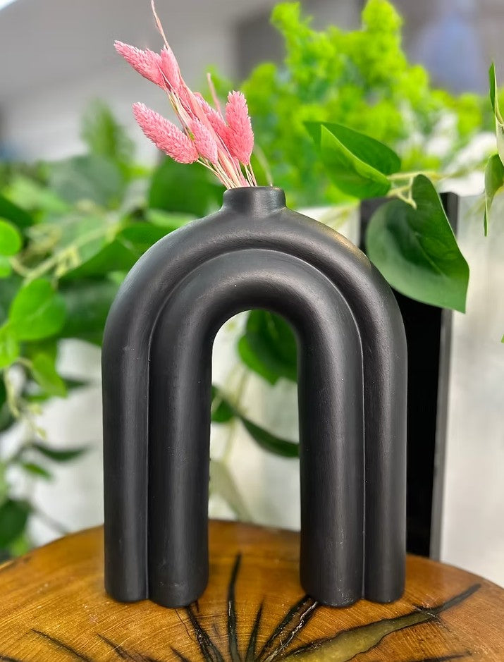 Handmade Nordic N Vase, Handmade Arch Ceramic Vase, Handmade Nordic Ceramic Vase, Arch Shape Vase, Ceramic Arch Vase, Nordic Vase Decor