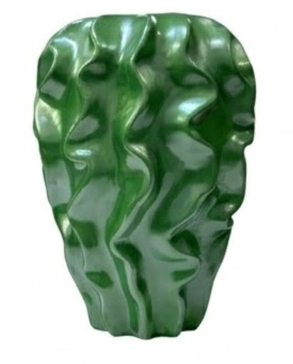 Vaso scandinavo con design a onda, vaso decorativo testurizzato per l'arredamento della casa, vaso con design a onda, accento scultoreo unico, vaso per fiori