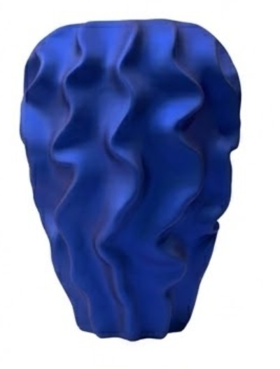 Vaso scandinavo con design a onda, vaso decorativo testurizzato per l'arredamento della casa, vaso con design a onda, accento scultoreo unico, vaso per fiori