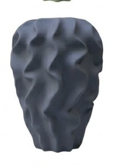 Vaso scandinavo con design a onda, vaso decorativo testurizzato per l'arredamento della casa, vaso con design a onda, accento scultoreo unico, vaso per fiori