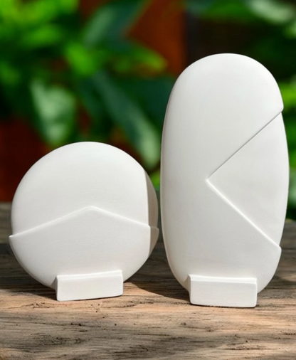 Modern Ceramic Decor Set, Abstract Ceramic Decor Set, Minimalist Ceramic Sculpture Set, Stylish Ceramic Art Decor, Ceramic Abstract Art Set