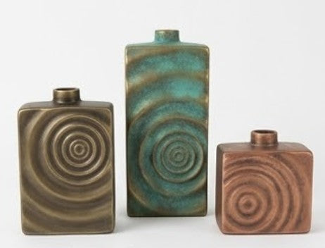 Modern Ceramic Vase Set, Minimalist Home Decor, Geometric Table Vase Trio, Boho Art Object