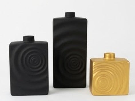 Modern Ceramic Vase Set, Minimalist Home Decor, Geometric Table Vase Trio, Boho Art Object