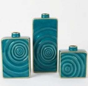 Modern Ceramic Vase Set, Minimalist Home Decor, Geometric Table Vase Trio, Boho Art Object