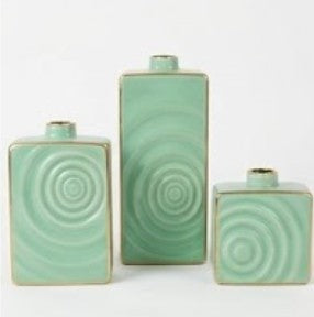 Modern Ceramic Vase Set, Minimalist Home Decor, Geometric Table Vase Trio, Boho Art Object