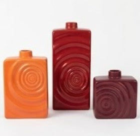 Modern Ceramic Vase Set, Minimalist Home Decor, Geometric Table Vase Trio, Boho Art Object